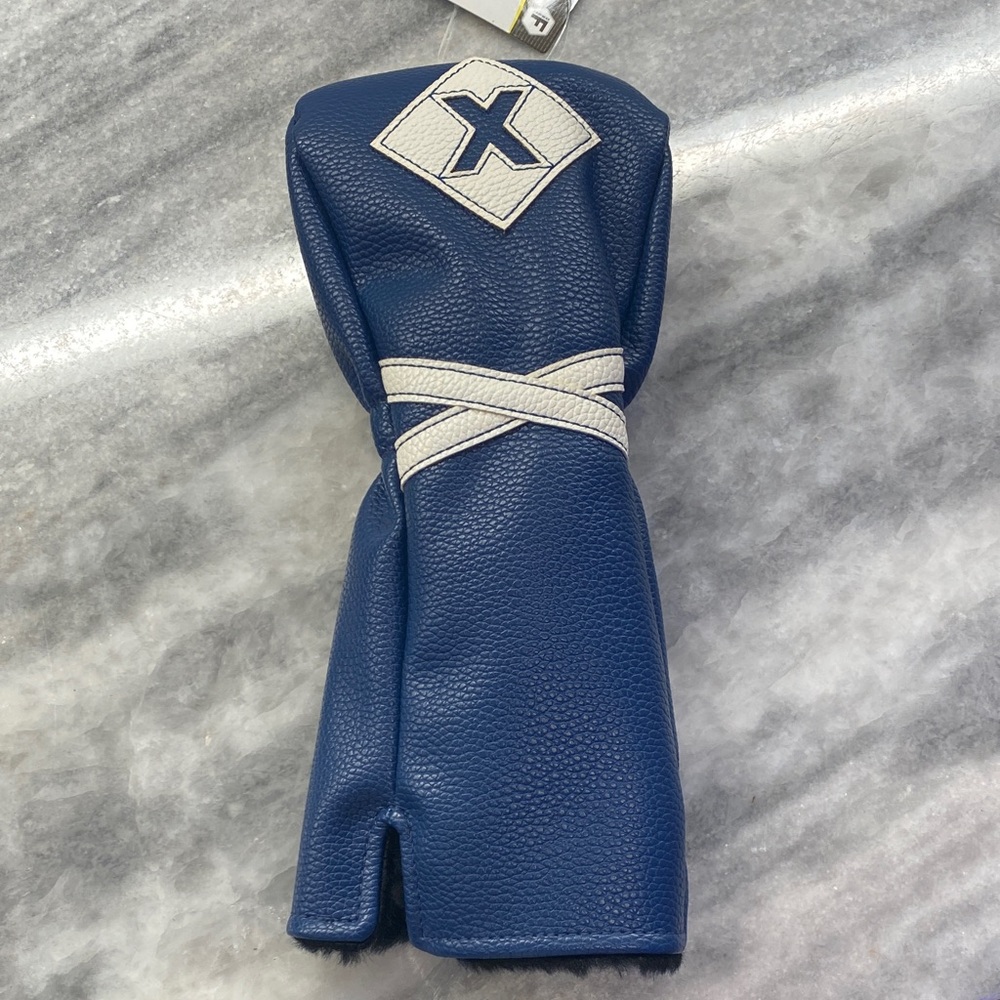 Izzo Blue Leather Golf Club Headcover